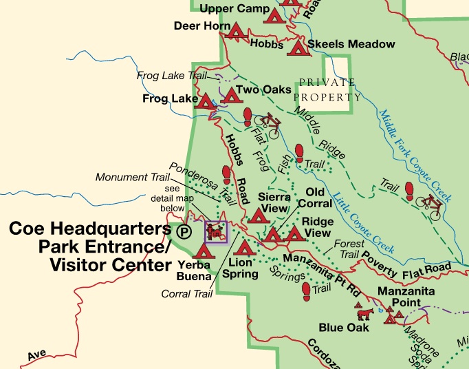 henry coe state park trail map Henry Coe State Park Lonely Hiker henry coe state park trail map